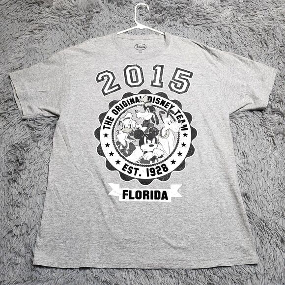 Disney‎ Shirt Mens XL Original Team Florida 2015 Mickey Donald Goofy Pluto 2010s - Picture 1 of 10